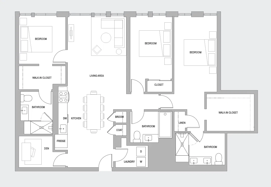 Floor plan 3 BR M