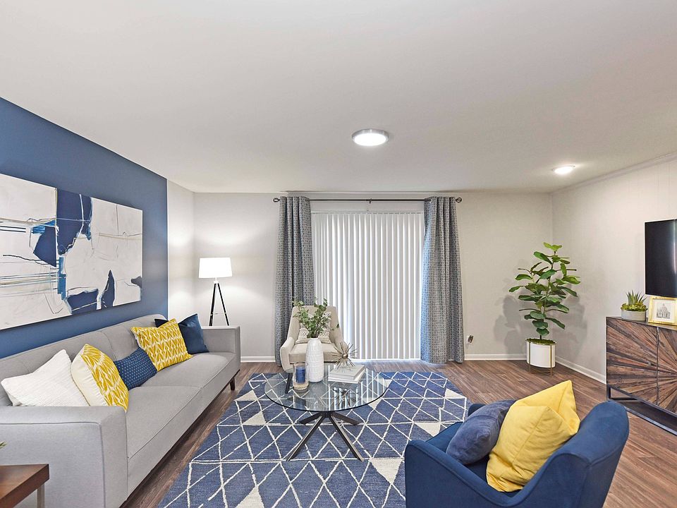Living Room with Hardwood-Style Flooring