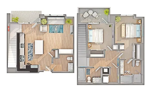 Floor plan TH2 - Townhome 2x2.5