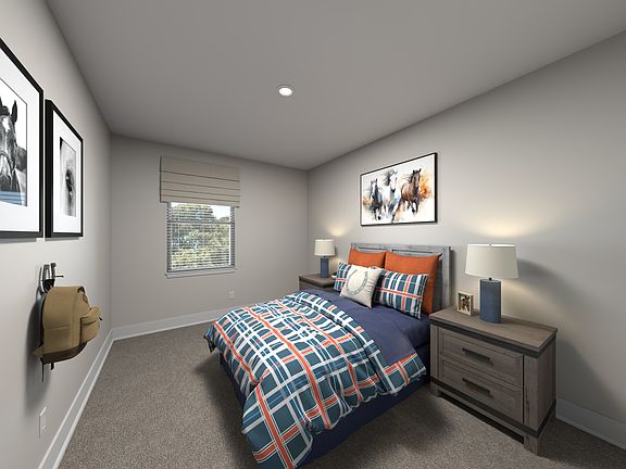Secondary bedroom in the Townsend floorplan at Meritage Homes.