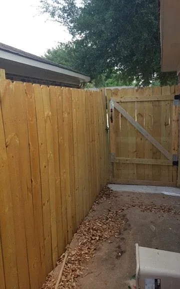 fenced in patio area