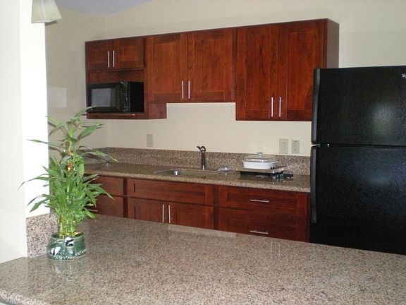 Kitchen area, lots of cabinet space.