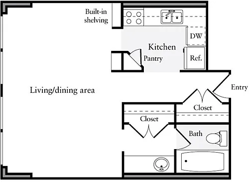 Floor plan Studio A