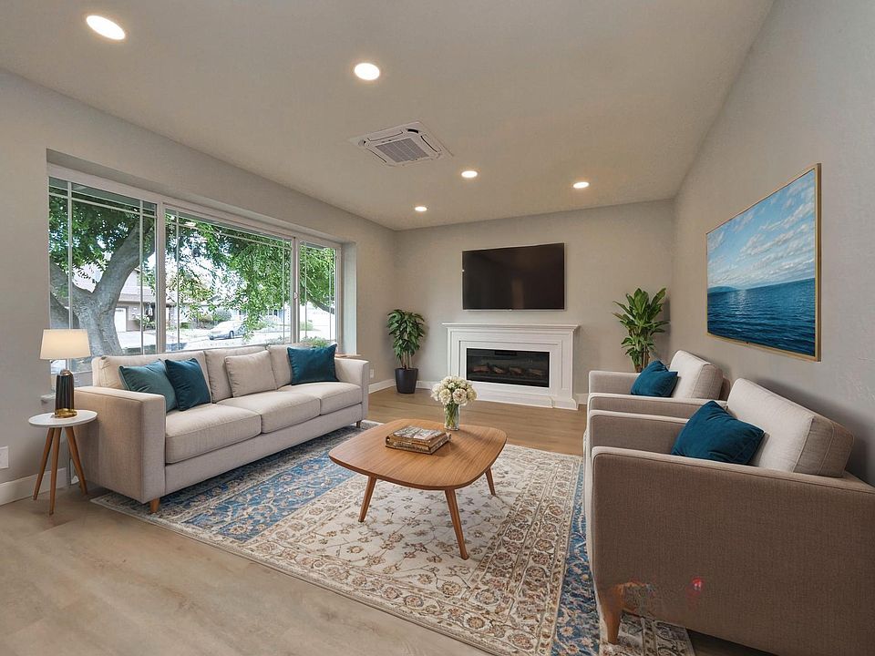 AI staged living room