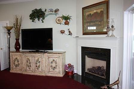Living room fireplace