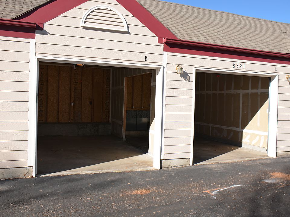 Inside of two garages