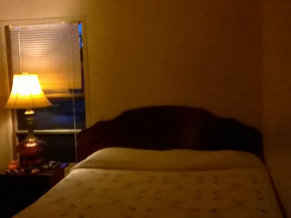 bedroom with the half bath