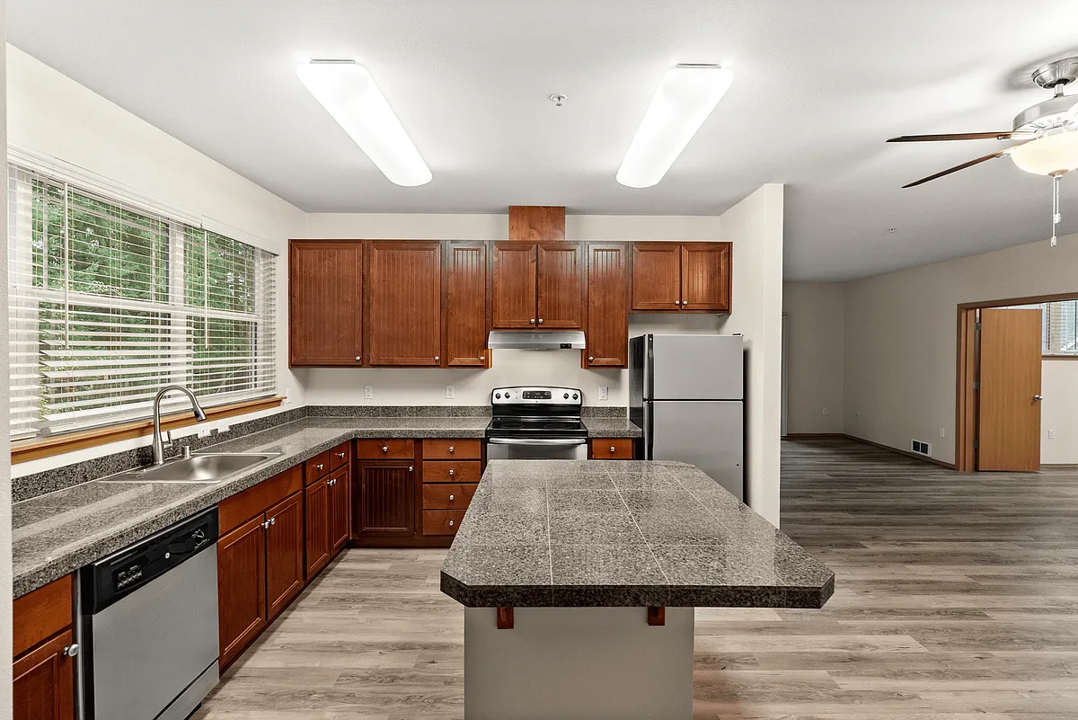 Floor plan 2 Bedroom 2 Bath Townhome w/Den & Garage J