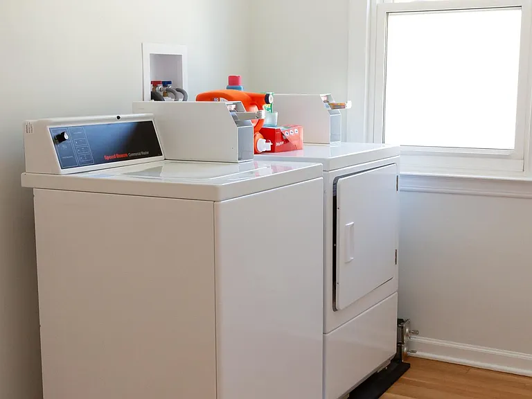 Free in-unit laundry, ironing board, iron