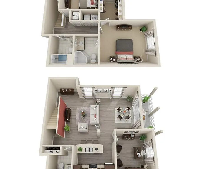 2 Bed, 2.5 Bath - 1,641 sqft