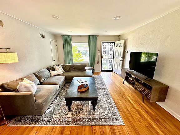 Living room view from dining area.