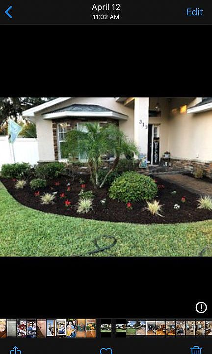 Landscaped front yard.