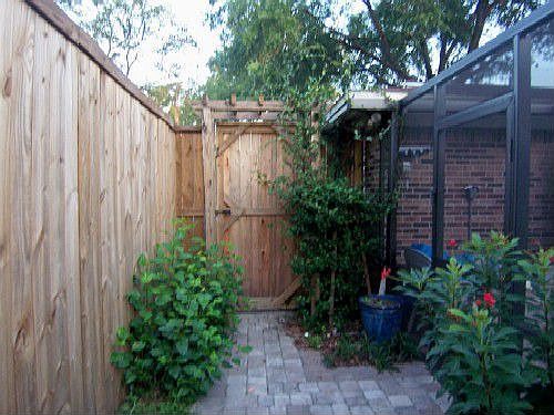 Gate leading into backyard