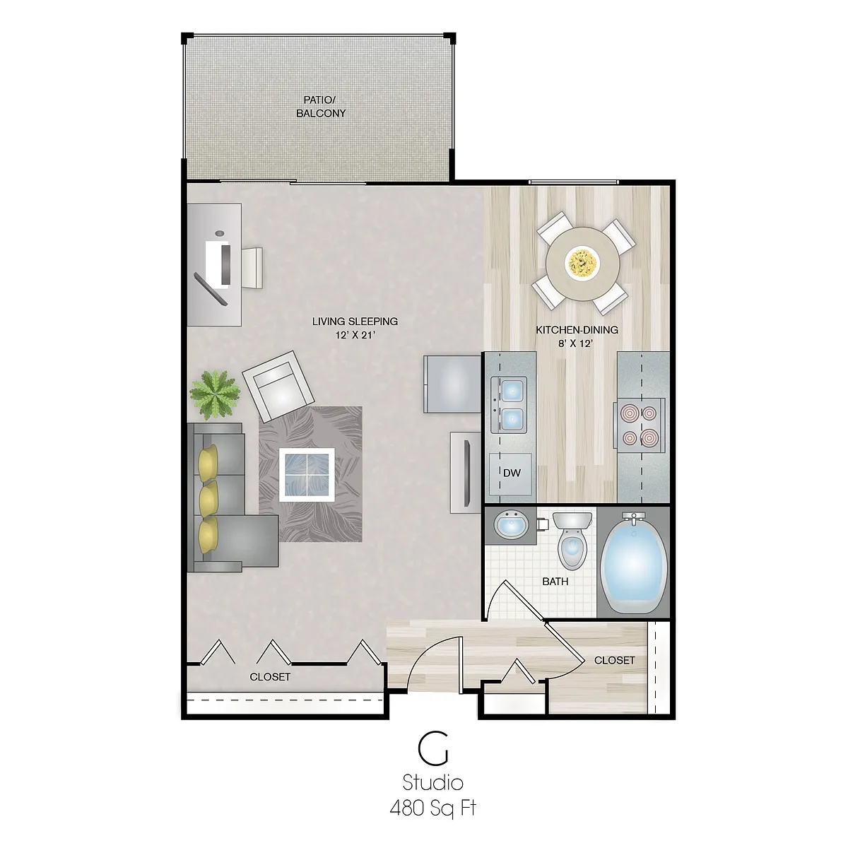 Floor plan Studio G