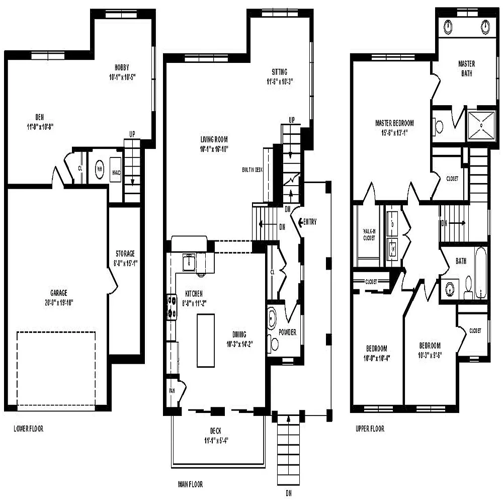 Floor plan Newcastle Townhome- Den