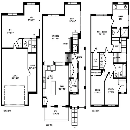 Floor plan Newcastle Townhome- Den