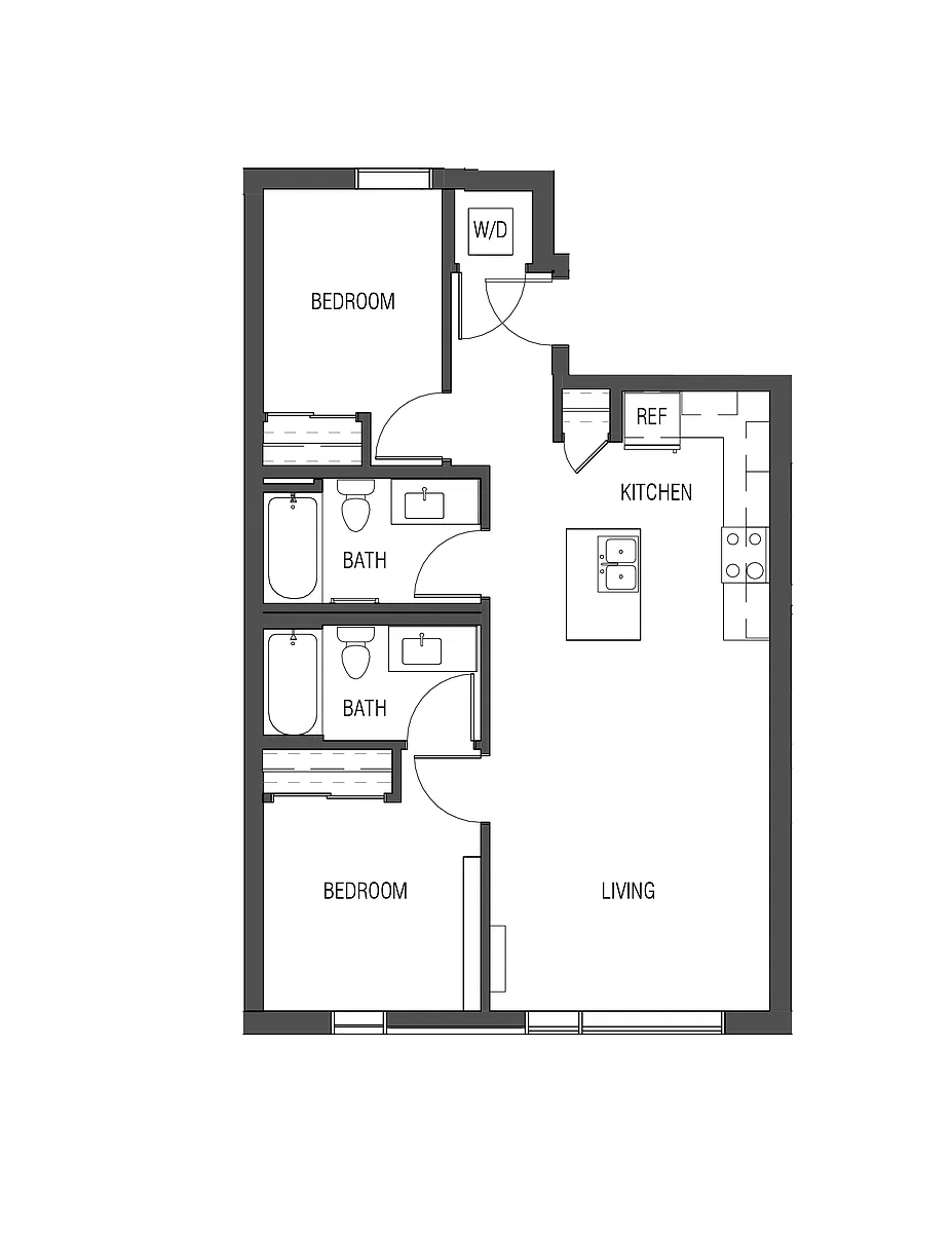 Floor plan 2X2 - B1