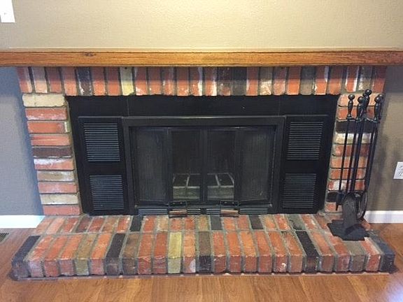 Wood burning fireplace