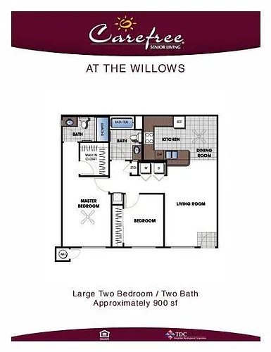 Floor plan 2 Bed