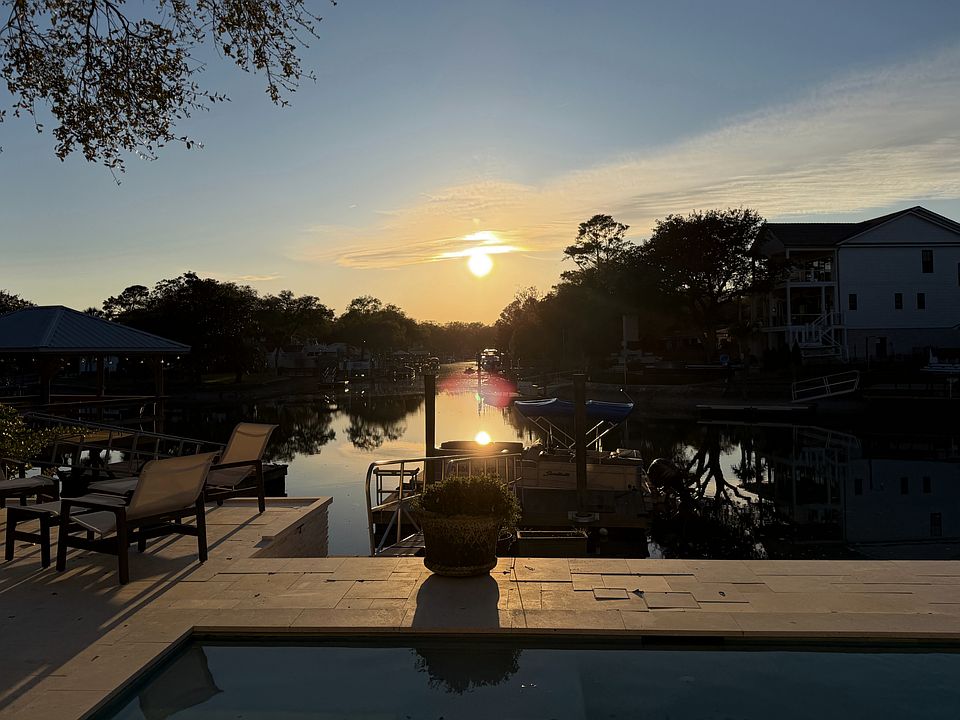 Sunset pool views