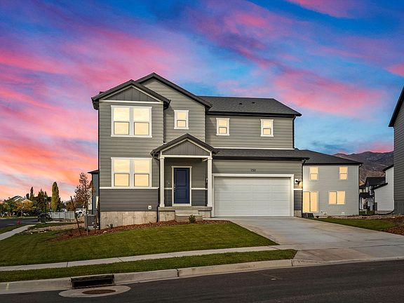 The Pine floorplan exterior image taken at a Meritage Homes Community in Tooele, UT.