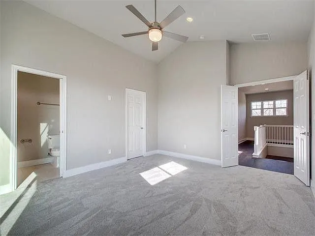 Empty primary bedroom