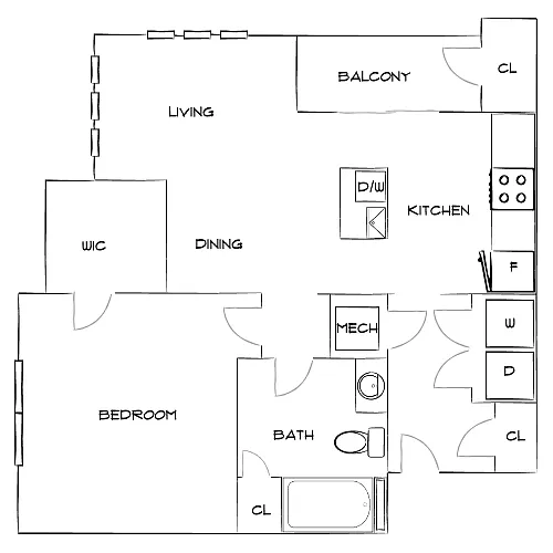 Floor plan Design 1B O