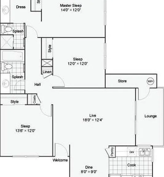 3 Bedroom 2 Bath 3 Bedroom 2 Bath