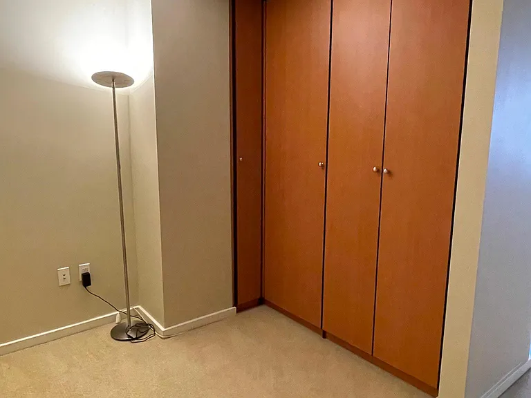 Extra califonia closets in den.