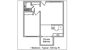 Floor plan 1 Bedroom upstairs
