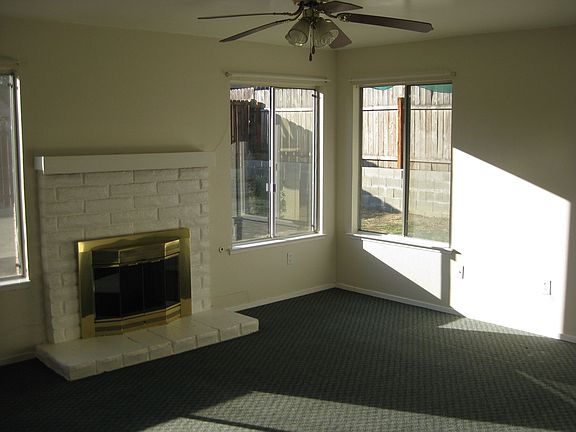Living room with fireplace