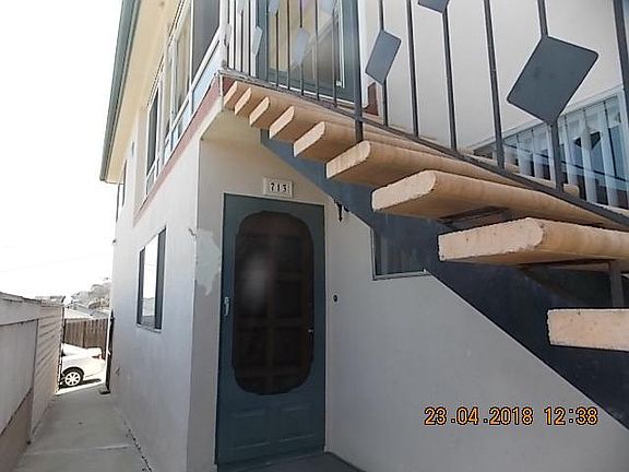 behind the building, this is the unit for rent. 