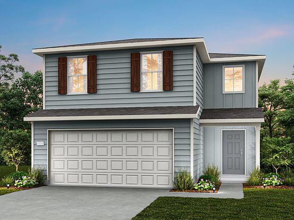 The Frio, a two-story home design with 2-car garage, showing home exterior HC101