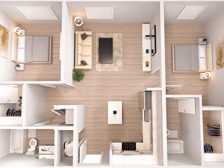 2 Bedroom 2 Bathroom at The Edison 2 Bedroom 2 Bathroom at The Edison