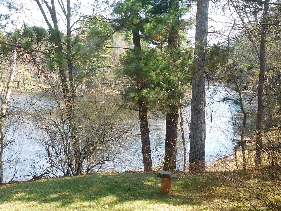 Island and rapids view 
