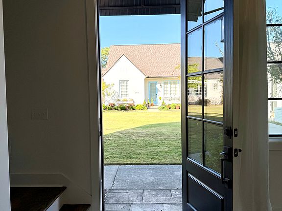 View of pocket park from front door
