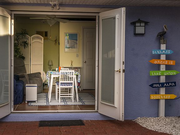 French doors to Guest House