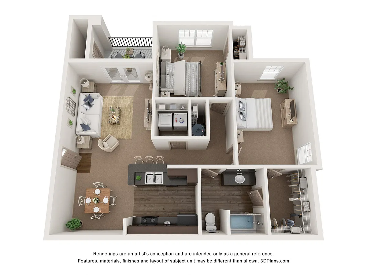 Floor plan Two Bedroom