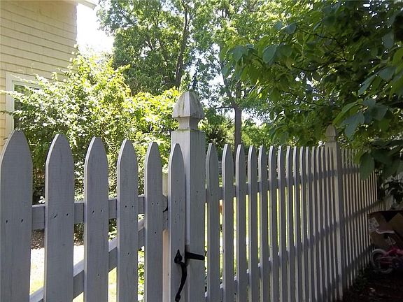 Fenced yard for a private retreat.