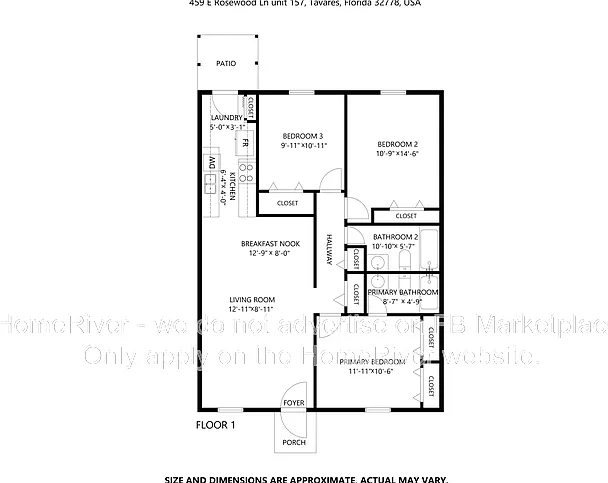 3 bed, 2.0 bath, 1240 sqft, $1,375 — Photo 2