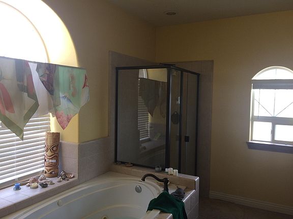 Master bath jetted tub/separate shower