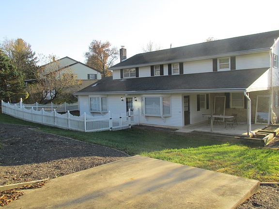 Back yard partially fenced