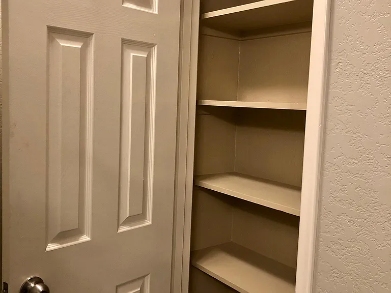 closet in master bathroom