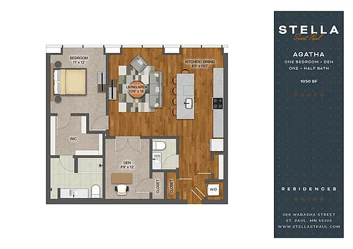 Floor plan Agatha | 1 + Den