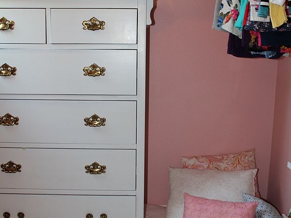 Walk in closet in bedroom