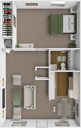 Floor plan One Bedroom