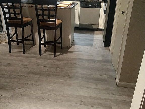 New LVP flooring in kitchen