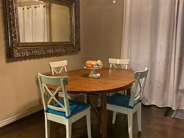 Dining Room with Sliding Glass Door to Patio