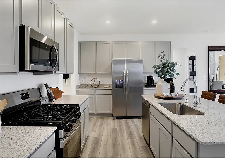 Kitchen with SS Appliances