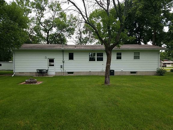 large backyard with shed